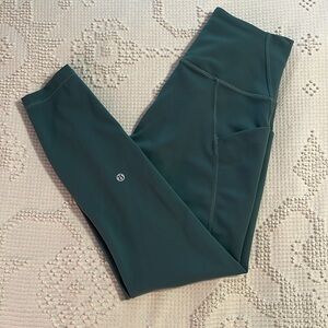 Lululemon Wunder Train High-Rise Tight with Pockets 25" Green